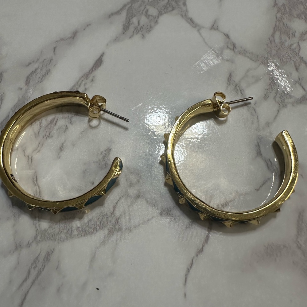 House of Harlow 1960 Gold Spiked Hoop Earrings